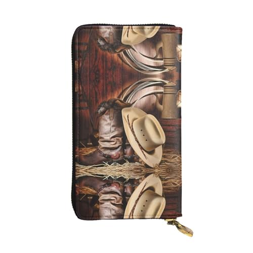 YzgWjBhd Bedruckte Geldbörse für Damen, Cowboy-Hut mit schwarzem Hut, Westernstiefel, großes Kreditkartenetui, niedlich, mehrere Taschen, lange Geldbörse YzgWjBhd Bedruckte Geldbörse für Damen, Cowboy-Hut mit schwarzem Hut, Westernstiefel, großes Kreditkartenetui, niedlich, mehrere Taschen, lange Geldbörse von YzgWjBhd