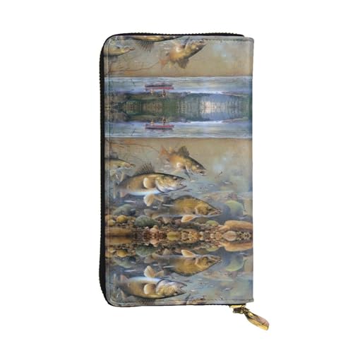 YzgWjBhd Bedruckte Geldbörse für Damen, Fischersee, große Kreditkartenfächer, niedliches Multi-Fach, lange Geldbörse, schwarz, Einheitsgröße YzgWjBhd Bedruckte Geldbörse für Damen, Fischersee, große Kreditkartenfächer, niedliches Multi-Fach, lange Geldbörse, schwarz, Einheitsgröße von YzgWjBhd