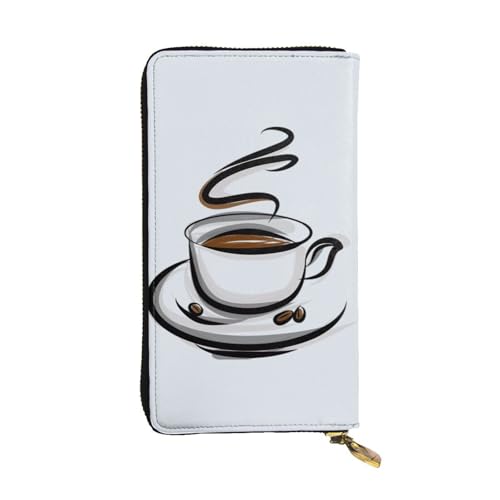 YzgWjBhd Bedruckte Geldbörse für Damen, Kaffeetasse und Kaffeebohnen, großes Kreditkartenetui, niedliches Multi-Fach, lange Geldbörse YzgWjBhd Bedruckte Geldbörse für Damen, Kaffeetasse und Kaffeebohnen, großes Kreditkartenetui, niedliches Multi-Fach, lange Geldbörse von YzgWjBhd