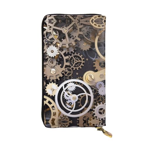 YzgWjBhd Bedruckte Geldbörse für Damen, Steampunk, mechanische Zahnräder, großes Kreditkartenetui, niedlich, mehrere Taschen, lange Geldbörse YzgWjBhd Bedruckte Geldbörse für Damen, Steampunk, mechanische Zahnräder, großes Kreditkartenetui, niedlich, mehrere Taschen, lange Geldbörse von YzgWjBhd