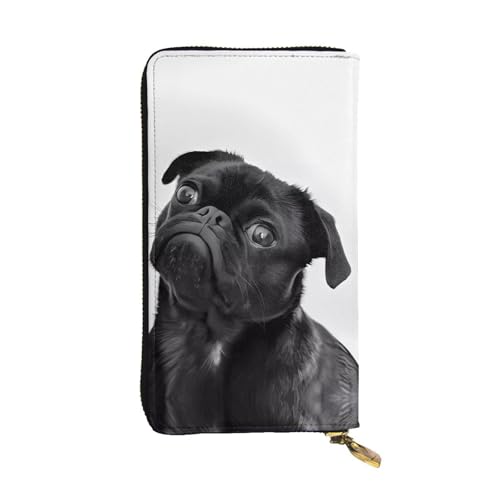 YzgWjBhd Bedruckte Geldbörse für Damen, niedlicher schwarzer Mops, großer Kreditkartenhalter, niedlich, mehrere Taschen, lange Geldbörse, schwarz, Einheitsgröße YzgWjBhd Bedruckte Geldbörse für Damen, niedlicher schwarzer Mops, großer Kreditkartenhalter, niedlich, mehrere Taschen, lange Geldbörse, schwarz, Einheitsgröße von YzgWjBhd