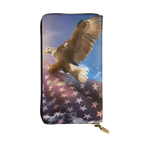 YzgWjBhd Bedruckte Geldbörse für Frauen, amerikanische USA-Flagge, Adler, Kunst, großes Kreditkartenetui, niedlich, mehrere Taschen, lange Geldbörse YzgWjBhd Bedruckte Geldbörse für Frauen, amerikanische USA-Flagge, Adler, Kunst, großes Kreditkartenetui, niedlich, mehrere Taschen, lange Geldbörse von YzgWjBhd