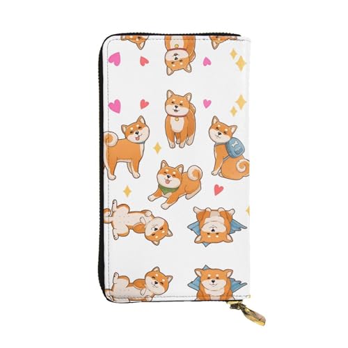 YzgWjBhd Bedruckte Geldbörse für Frauen, niedlicher Shiba Inu Hund, große Kreditkartenhalter, niedlich, mehrere Taschen, lange Geldbörse YzgWjBhd Bedruckte Geldbörse für Frauen, niedlicher Shiba Inu Hund, große Kreditkartenhalter, niedlich, mehrere Taschen, lange Geldbörse von YzgWjBhd