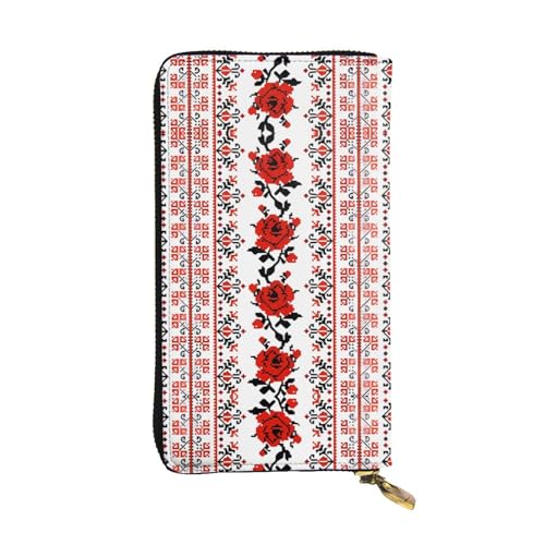 YzgWjBhd Bedruckte Geldbörse für Frauen, ukrainischer Stickerei-Stil, Rose, großes Kreditkartenetui, niedlich, mehrere Taschen, lange Geldbörse, schwarz, Einheitsgröße YzgWjBhd Bedruckte Geldbörse für Frauen, ukrainischer Stickerei-Stil, Rose, großes Kreditkartenetui, niedlich, mehrere Taschen, lange Geldbörse, schwarz, Einheitsgröße von YzgWjBhd