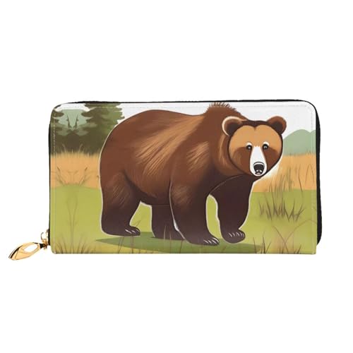 YzgWjBhd Braune Bären-Geldbörse aus Leder, stilvolle Damengeldbörse mit Kreditkartenfächern, Geldorganizer YzgWjBhd Braune Bären-Geldbörse aus Leder, stilvolle Damengeldbörse mit Kreditkartenfächern, Geldorganizer von YzgWjBhd