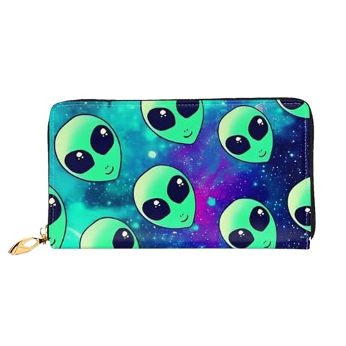 YzgWjBhd Grüne Geldbörse aus Leder mit Alien-Druck, stilvolle Damengeldbörse mit Kreditkartenfächern, Geldorganizer YzgWjBhd Grüne Geldbörse aus Leder mit Alien-Druck, stilvolle Damengeldbörse mit Kreditkartenfächern, Geldorganizer von YzgWjBhd