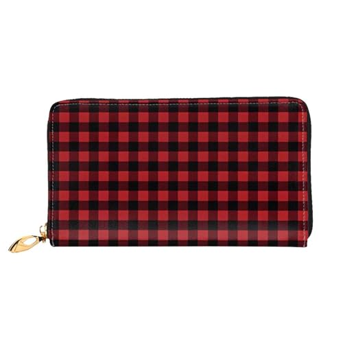 YzgWjBhd Rot Schwarz Büffel Karo Plaid Muster Druck Leder Geldbörse Stilvolle Damen Geldbörse mit Kreditkartenhaltern Geld Organizer Schwarz Einheitsgröße YzgWjBhd Rot Schwarz Büffel Karo Plaid Muster Druck Leder Geldbörse Stilvolle Damen Geldbörse mit Kreditkartenhaltern Geld Organizer Schwarz Einheitsgröße von YzgWjBhd