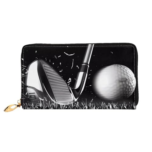 YzgWjBhd Schwarze und weiße Geldbörse aus Leder mit Golf-Aufdruck, stilvolle Damengeldbörse mit Kreditkartenfächern, Geldorganizer YzgWjBhd Schwarze und weiße Geldbörse aus Leder mit Golf-Aufdruck, stilvolle Damengeldbörse mit Kreditkartenfächern, Geldorganizer von YzgWjBhd