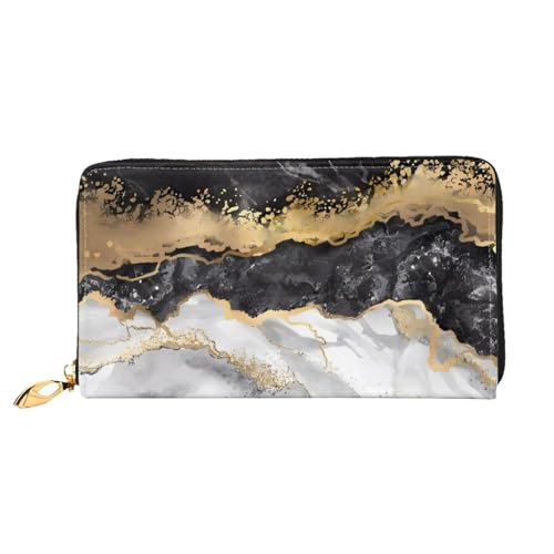 YzgWjBhd Schwarze weiße Goldfolie Marmor Druck Leder Geldbörse Stilvolle Damen Geldbörse mit Kreditkartenhaltern Geld Organizer YzgWjBhd Schwarze weiße Goldfolie Marmor Druck Leder Geldbörse Stilvolle Damen Geldbörse mit Kreditkartenhaltern Geld Organizer von YzgWjBhd