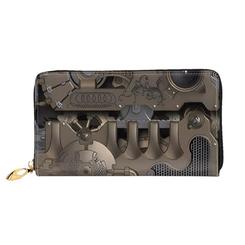YzgWjBhd Steampunk Mechanische Zahnräder Print Leder Geldbörse Stilvolle Damen Geldbörse mit Kreditkartenhaltern Geld Organizer YzgWjBhd Steampunk Mechanische Zahnräder Print Leder Geldbörse Stilvolle Damen Geldbörse mit Kreditkartenhaltern Geld Organizer von YzgWjBhd