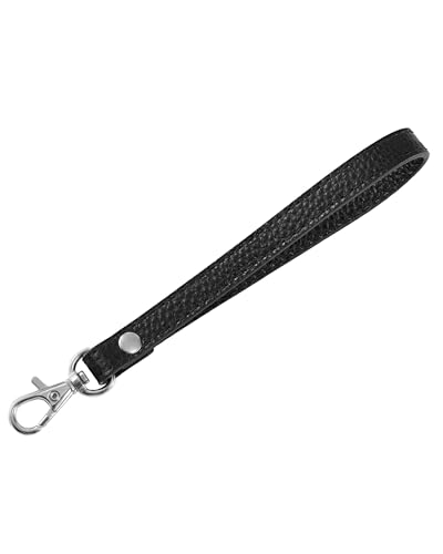 Yzks Handschlaufe, Echtleder, Schlüsselanhänger, Handschlaufe für Geldbörse, Geldbörse, Clutch, Handy, Schlüsselanhänger, 1 x Schwarz, B, Width 1.2CM, total length 18.5CM Yzks Handschlaufe, Echtleder, Schlüsselanhänger, Handschlaufe für Geldbörse, Geldbörse, Clutch, Handy, Schlüsselanhänger, 1 x Schwarz, B, Width 1.2CM, total length 18.5CM von Yzks