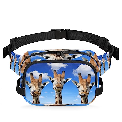 Afrika Giraffe Bauchtasche Gürteltasche für Frauen Mann Tier Giraffe Hüfttasche Mode Crossbody Tasche Hüfte Bauchtasche mit verstellbarem Gurt für Outdoor Workout Casual Reisen Laufen Wandern von Yzrwebo