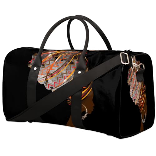 Afrikanische Frauen Reise Duffle Bag für Männer Frauen Schwarz Frauen Übernachtung Weekender Tasche Faltbare Reise Duffel Bag Große Sport Gym Bag Wasserdicht Gepäck Tote Bag Tear Resistant, von Yzrwebo