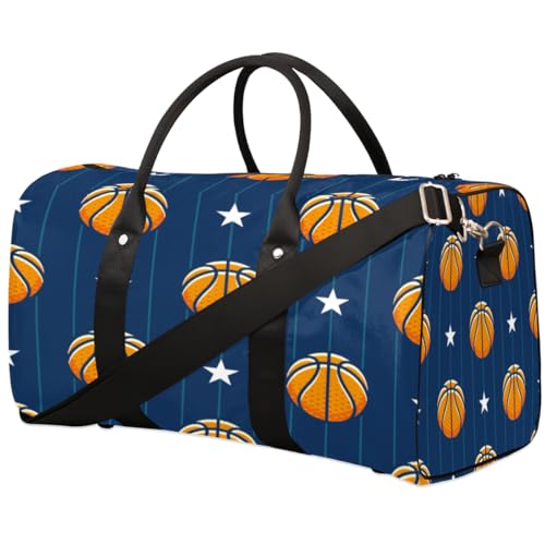 Basketball Muster Reise Duffle Bag für Männer Frauen Sport Basketball Übernachtung Weekender Tasche Faltbare Reise Duffel Bag Große Sport Gym Bag Wasserdicht Gepäck Tragetasche Reißfest, Mehrfarbig, von Yzrwebo