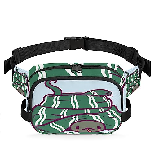 Cartoon Snake Fanny Packs Gürteltasche für Frauen Mann Lustige Schlange Hüfttasche Mode Crossbody Tasche Hüfte Bauchtasche mit verstellbarem Gurt für Outdoor Workout Casual Reisen Laufen Wandern von Yzrwebo