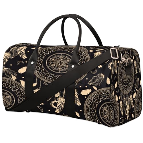 Ethnische Traumfänger Reise Duffle Bag für Männer Frauen Mandala Boho Übernachtung Weekender Tasche Faltbare Reise Duffel Bag Große Sport Gym Bag Wasserdicht Gepäck Tote Bag Tear Resistant, von Yzrwebo