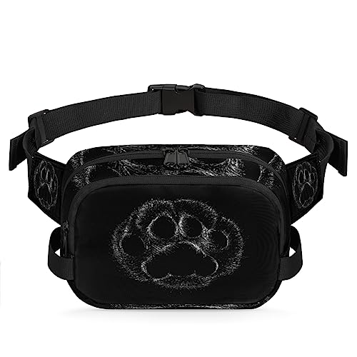 Gürteltasche mit Katzenpfotenmotiv, für Damen, Herren, Tiere, Pfote, modische Umhängetasche, Hüfttasche mit verstellbarem Riemen für Outdoor, Workout, Freizeit, Reisen, Laufen, Wandern, Radfahren, von Yzrwebo