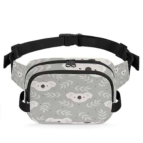 Gürteltasche mit Koala-Muster, Gürteltasche für Damen, Herren, Blätterdruck, modische Umhängetasche, Hüfttasche mit verstellbarem Riemen für Outdoor, Workout, Freizeit, Reisen, Laufen, Wandern, von Yzrwebo