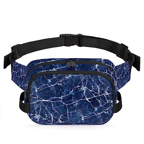 Gürteltasche mit blauer Marmor-Textur, Gürteltasche für Damen, Herren, Kunst, Marmor, Hüfttasche, Hüfttasche mit verstellbarem Riemen für Outdoor, Workout, Freizeit, Reisen, Laufen, Wandern, von Yzrwebo