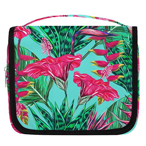 Heliconia Metallica Tragbare Reise-Kulturtasche zum Aufh?ngen, f¨¹r Damen, tragbare Reise-Make-up-Tasche, wasserabweisende Reisetasche und Organizer, Kosmetik-Zubeh?r, Mehrfarbig/Meereswellen von Yzrwebo