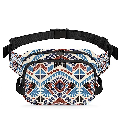 Marokko Print Fanny Packs Gürteltasche für Damen Mann Mod Bohemian Waist Pack Fashion Crossbody Bag Hip Bum Bag mit verstellbarem Gurt für Outdoor Workout Casual Reisen Laufen Wandern Radfahren, von Yzrwebo