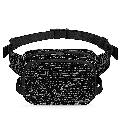 Math Formula Fanny Packs Gürteltasche für Frauen Mann Mathematik Gleichungen Hüfttasche Mode Crossbody Tasche Hüfte Bauchtasche mit verstellbarem Gurt für Outdoor Workout Casual Reisen Laufen Wandern von Yzrwebo