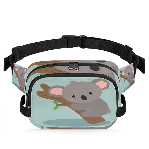 Niedliche Koalabär-Bär-Gürteltasche für Damen und Herren, Cartoon-Koala-Hüfttasche, modische Umhängetasche, Hüfttasche mit verstellbarem Riemen für Outdoor, Workout, Freizeit, Reisen, Laufen, Wandern, von Yzrwebo