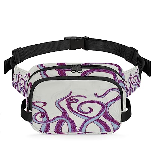 Octpus Tentakel Bauchtasche Gürteltasche für Damen Herren Octopus Füße Hüfttasche Mode Crossbody Tasche Hip Bauchtasche mit verstellbarem Gurt für Outdoor Workout Casual Reisen Laufen Wandern von Yzrwebo