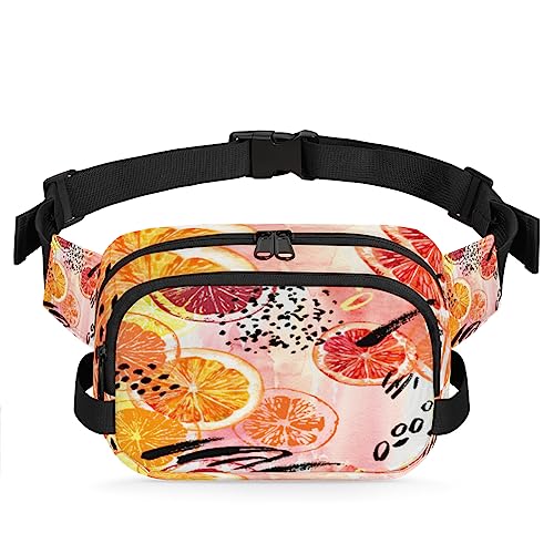 Orange Slices Fanny Packs Gürteltasche für Damen Mann Obstscheiben Hüfttasche Mode Crossbody Tasche Hip Bauchtasche mit verstellbarem Gurt für Outdoor Workout Casual Reisen Laufen Wandern Radfahren, von Yzrwebo