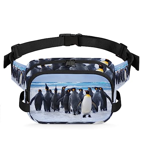 Pinguin Bauchtasche Gürteltasche für Damen Herren Antarktis Tier Pinguin Hüfttasche Mode Crossbody Tasche Hüfttasche mit verstellbarem Gurt für Outdoor Workout Casual Reisen Laufen Wandern Radfahren, von Yzrwebo