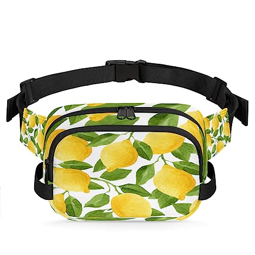 Sommer Lemon Fanny Packs Gürteltasche für Frauen Mann Obst Zitrone Hüfttasche Mode Crossbody Tasche Hüfte Bauchtasche mit verstellbarem Gurt für Outdoor Workout Casual Reisen Laufen Wandern Radfahren, von Yzrwebo