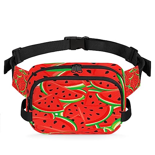 Sommer-Wassermelonen-Gürteltasche für Damen und Herren, Wassermelonen-Hüfttasche, modische Umhängetasche, Hüfttasche mit verstellbarem Riemen für Outdoor, Workout, Freizeit, Reisen, Laufen, Wandern, von Yzrwebo