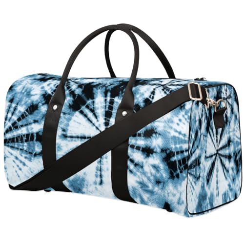 Tie Dye Muster Reise Duffle Bag für Männer Frauen Abstrakter Druck Übernachtung Weekender Tasche Faltbare Reise Duffel Bag Große Sport Gym Bag Wasserdicht Gepäck Tragetasche Reißfest, Mehrfarbig, 17.4 von Yzrwebo