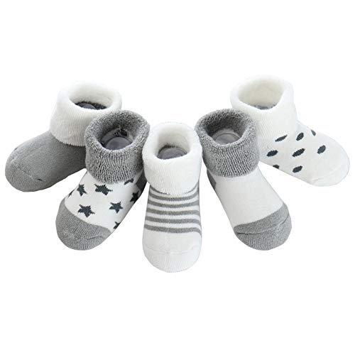 Z-Chen Baby-Mädchen Calze da Donna Damensocken, Grigio, 0-6 MESI von Z-Chen