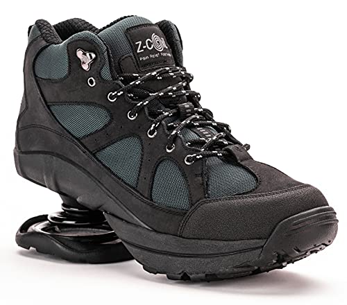 Z-CoiL Pain Relief Footwear Herren Outback Wanderschuhe Schwarz, schwarz, 44.5 EU von Z-CoiL