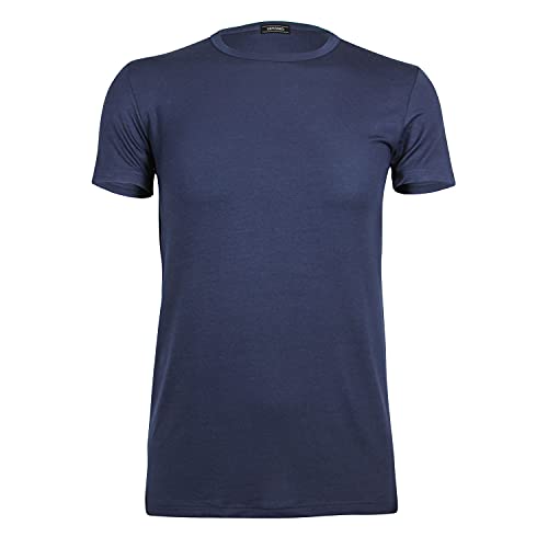 Z ZENZERO' 1959-1 Pack Herren T-Shirt - Einfarbig - Aus Modaler Baumwolle - Stretchgewebe (Blau, L) von Z ZENZERO' 1959