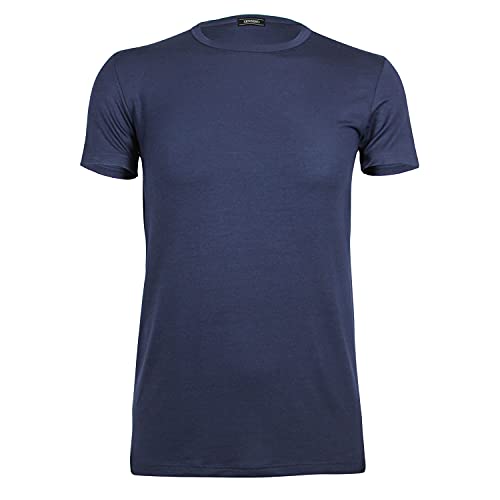Z ZENZERO' 1959-1 Pack Herren T-Shirt - Einfarbig - Stretch Baumwolle (Blau, M) von Z ZENZERO' 1959