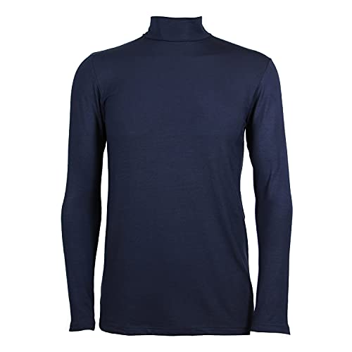 Z ZENZERO' 1959-1 Pack Rollkragenpullover für Herren - Einfarbig - aus Modaler Baumwolle - Stretchgewebe (Blau, XL) von Z ZENZERO' 1959