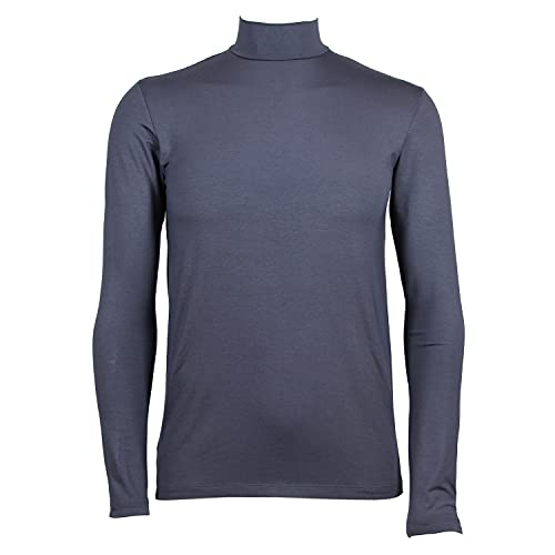 Z ZENZERO' 1959-1 Pack Rollkragenpullover für Herren - Einfarbig - aus Modaler Baumwolle - Stretchgewebe (Dunkelgrau, XL) von Z ZENZERO' 1959