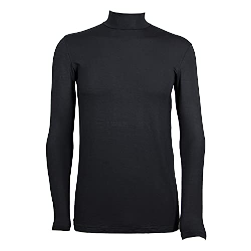 Z ZENZERO' 1959-1 Pack Rollkragenpullover für Herren - Einfarbig - aus Modaler Baumwolle - Stretchgewebe (Schwarz, XL) von Z ZENZERO' 1959