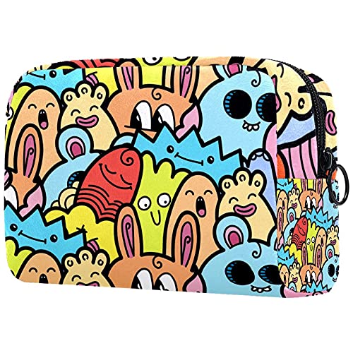 Kosmetiktasche Karikatur Multifunktions Reise Kosmetiktasche Geldbörse Halter Taschen Bleistift Paket Große Kapazität Kulturbeutel 18.5x7.5x13cm von Z&Q