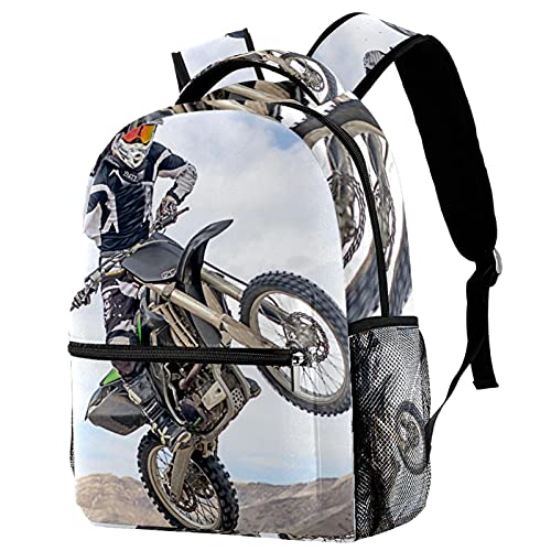 Z&Q Rucksack Moto-Cross Wasserdichter Schulrucksack Mädchen Jungen Teenager Jugendliche Daypack 29.4x20x40cm von Z&Q