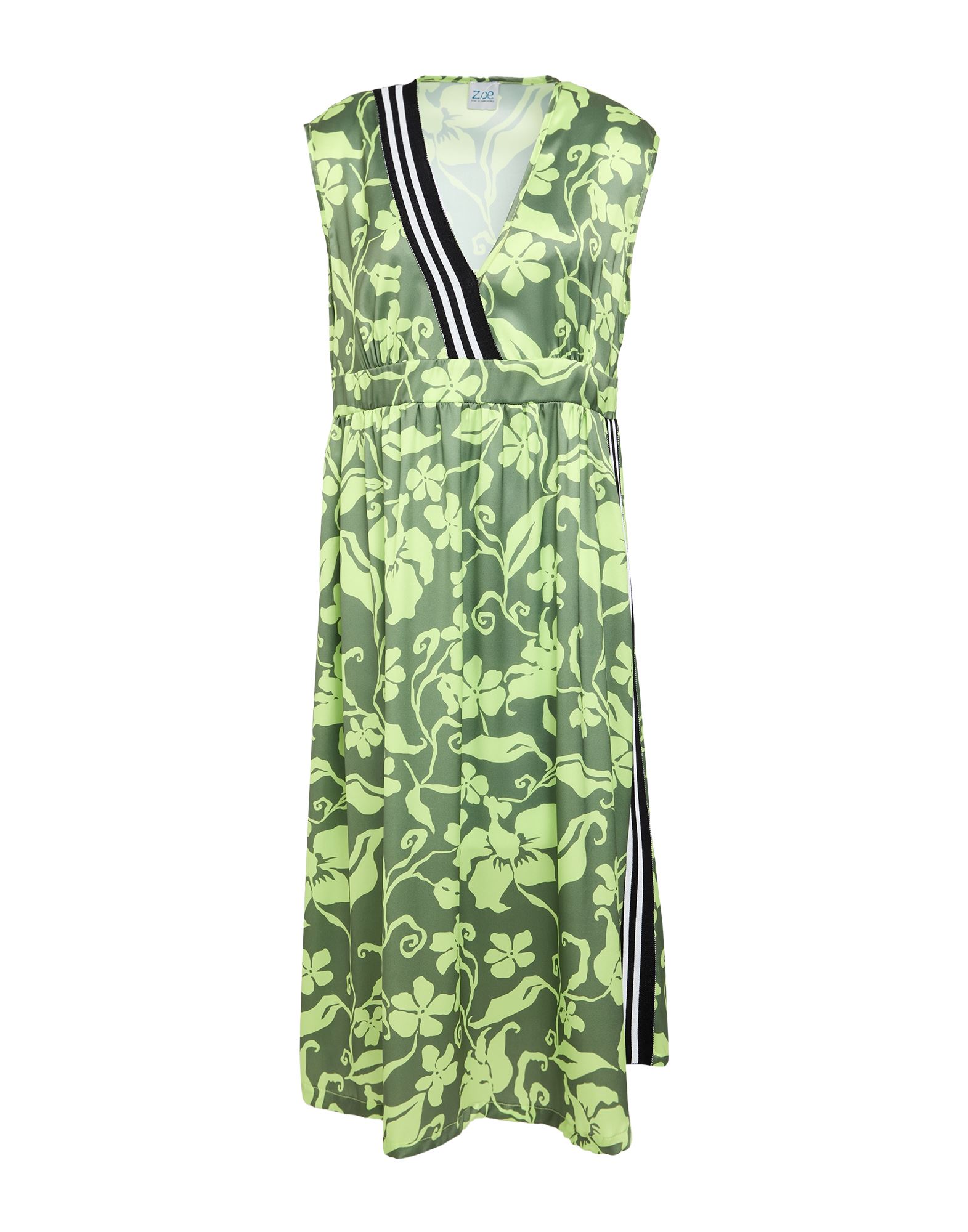 Z.O.E. ZONE OF EMBROIDERED Midi-kleid Damen Limettengrün von Z.O.E. ZONE OF EMBROIDERED