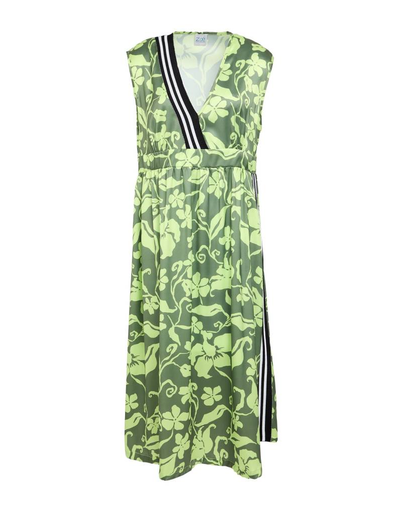 Z.O.E. ZONE OF EMBROIDERED Midi-kleid Damen Limettengrün von Z.O.E. ZONE OF EMBROIDERED