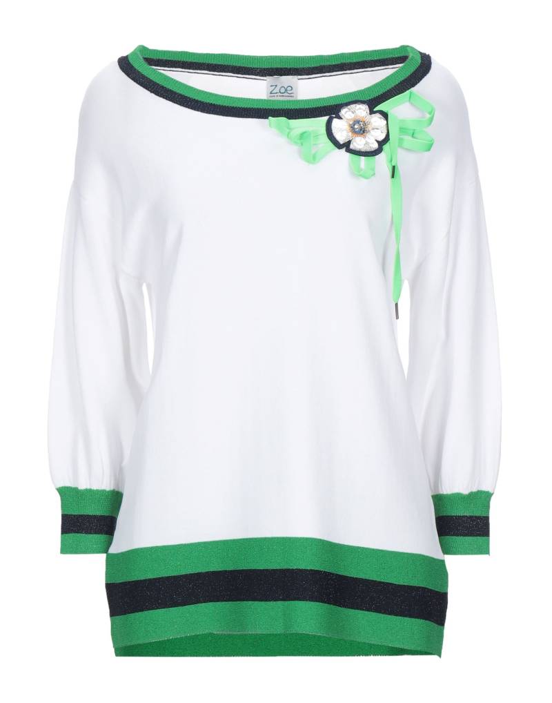 Z.O.E. ZONE OF EMBROIDERED Pullover Damen Weiß von Z.O.E. ZONE OF EMBROIDERED