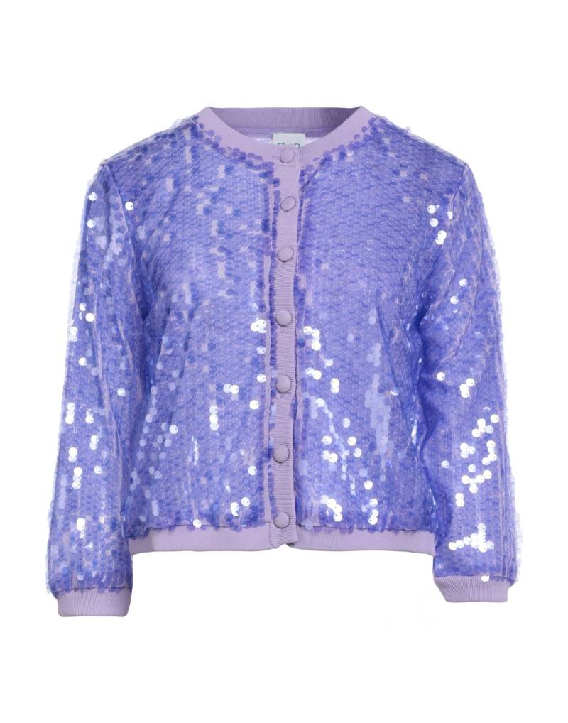 Z.O.E. ZONE OF EMBROIDERED Strickjacke Damen Lila von Z.O.E. ZONE OF EMBROIDERED