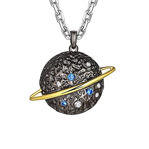 ZAAHH Halsketten Anhänger Planetcouple Neutral Nische Hip Hop Persönlichkeit Wild Herren Tide Tanabata Send Boyfriend/a/OneSize von ZAAHH
