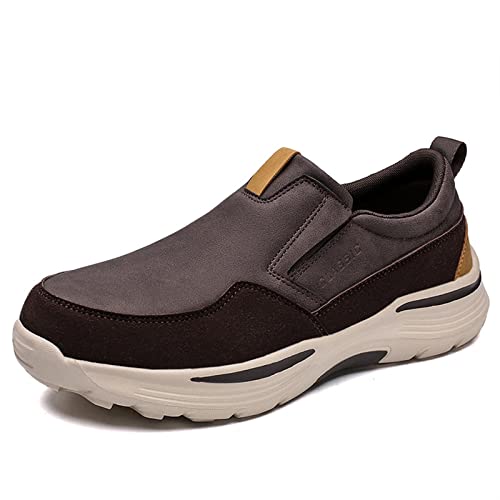 PU-Turnschuhe for Herren, rutschfeste, atmungsaktive Freizeitschuhe for Outdoor-Reisen, Angeln (Farbe : Coffee, Size : 39 EU) von ZAANHA