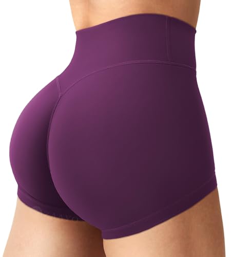 ZAAYO Damen Sport Shorts Invisible Scrunch Workout Gym Shorts Hohe Taille Short Push Up Yoga Short Biker Running Kurze Hosen Schwarze Kirsche L ZAAYO Damen Sport Shorts Invisible Scrunch Workout Gym Shorts Hohe Taille Short Push Up Yoga Short Biker Running Kurze Hosen Schwarze Kirsche L von ZAAYO