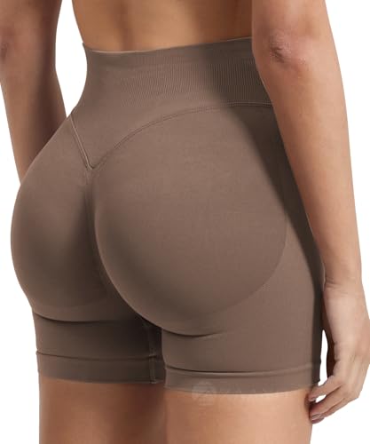 ZAAYO Damen Sport Shorts Hidden Scrunch Workout Auswirkungen Short 4.5 "Scrunch Butt Lifting Gym Short Nahtlose Booty Biker Shorts von ZAAYO